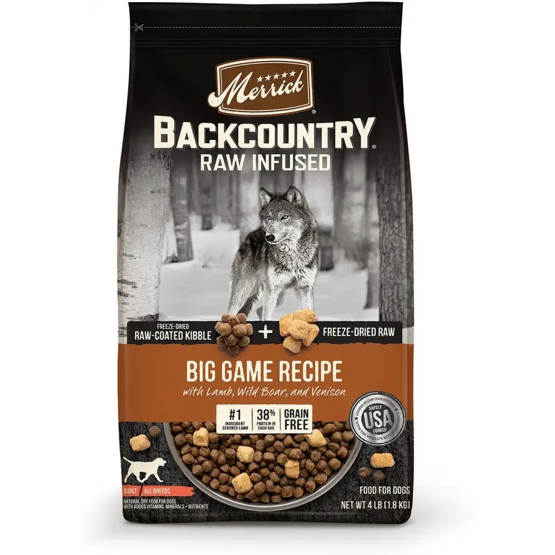 Merrick Backcountry Raw Infused Grain Free Big Game Recipe Dry Dog Food