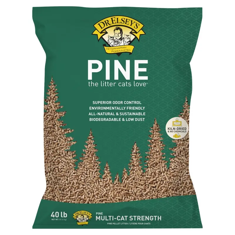 Dr. Elsey's Pine All-Natural Kiln-Dried Cat Litter 40-lb. Bag