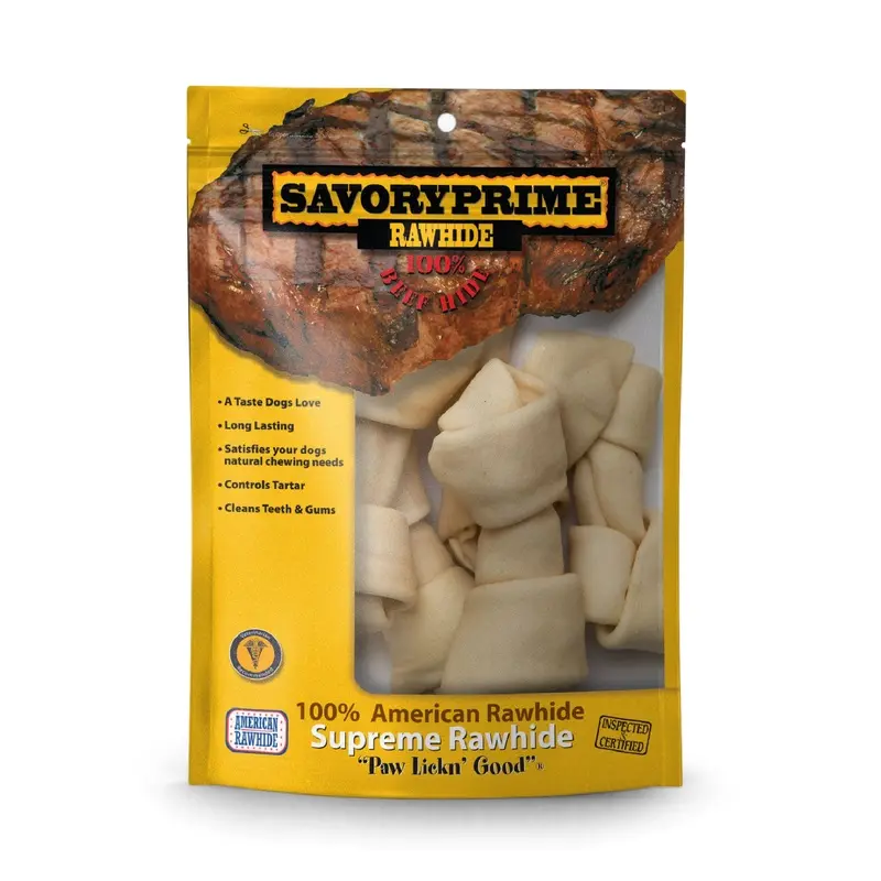 Savory Prime 6-7 Medium Bone White for Dogs - 6 pk