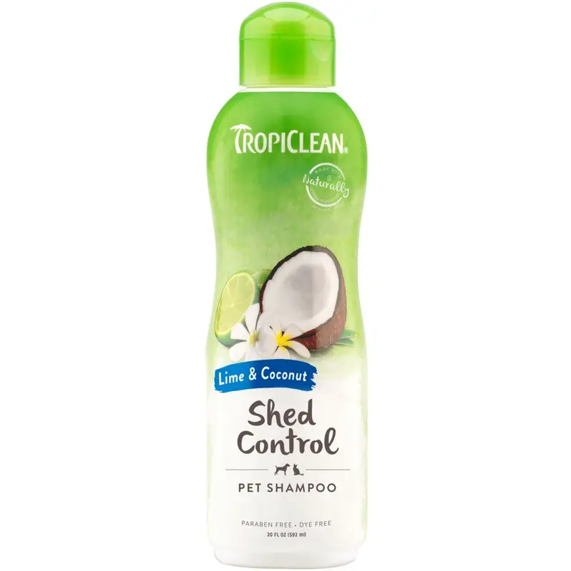 TropiClean Lime & Coconut Shed Control Shampoo for Pets, 20oz