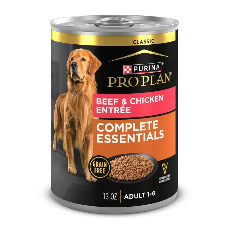 Purina Pro Plan Dog Food Grain Free Classic Pate, Beef and Chicken Entre
