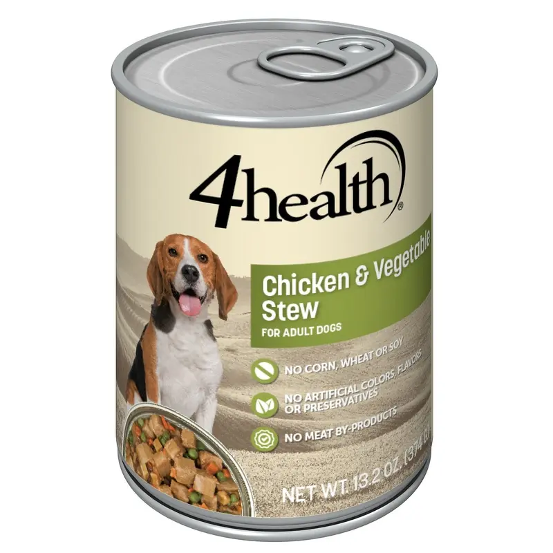 4health with Wholesome Grains Chicken & Vegetable Stew Canned Dog Food, 13.2 oz.