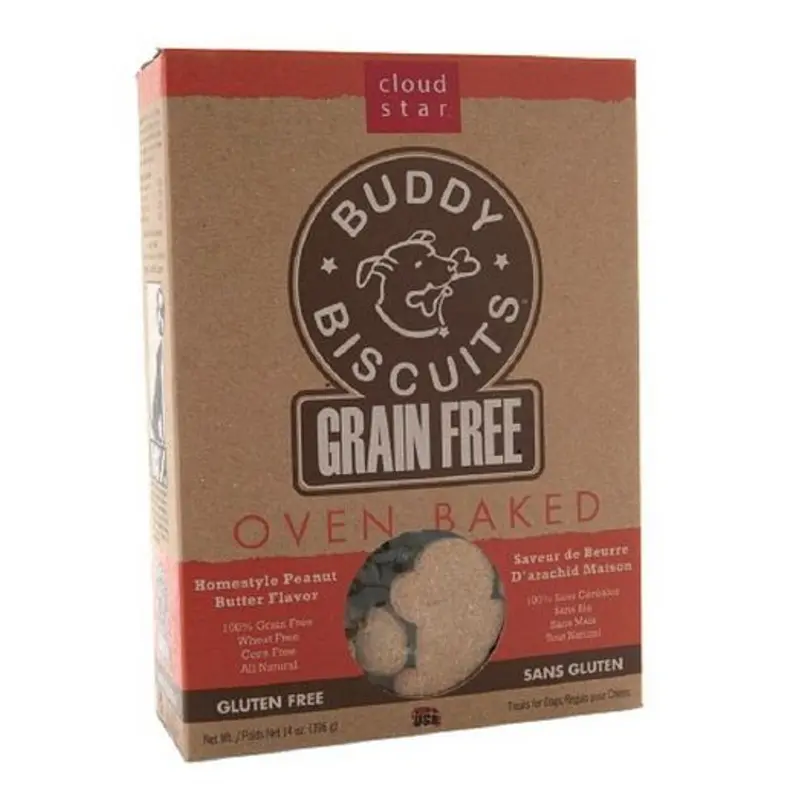Cloud Star Buddy Biscuits Grain Free Oven Baked Peanut Butter Dog Treats