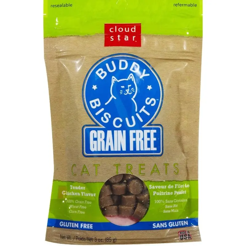 Cloud Star Buddy Biscuits Grain Free Tender Chicken Cat Treats