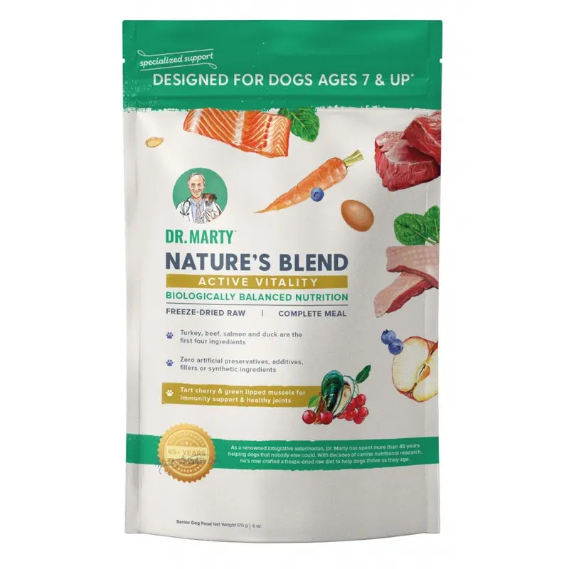 Dr. Marty Nature's Blend for Active Vitality Seniors Freeze Dried Raw Dog Food