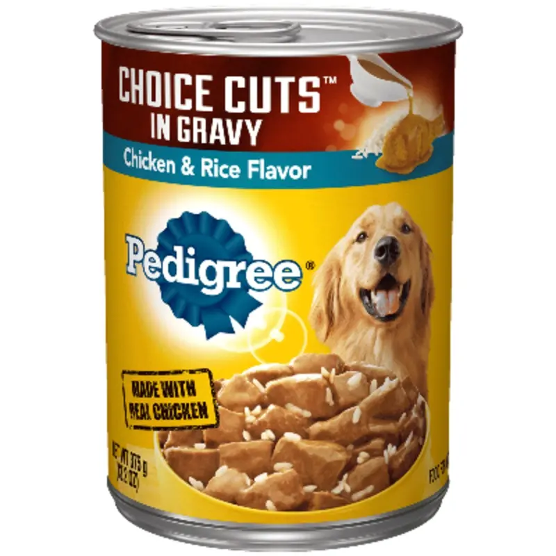 PEDIGREE CHOICE CUTS IN GRAVY Adult Canned Soft Wet Dog Food, Chicken & Rice Flavor