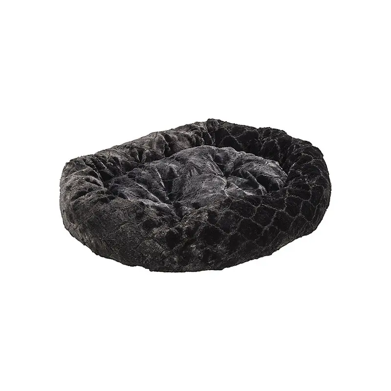 Sleep Zone Diamond Cut Lounger Dog Bed, 27 inch Black