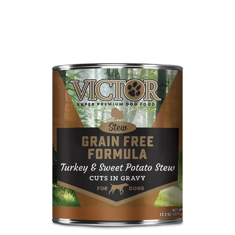 VICTOR Grain Free Formula Turkey & Sweet Potato Stew Cuts in Gravy for Dogs
