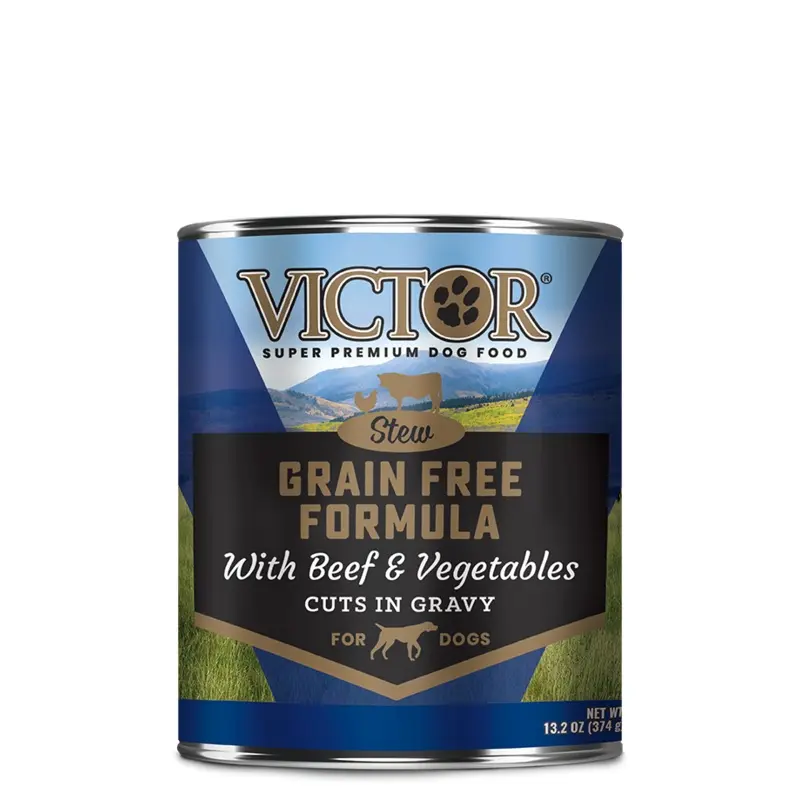 VICTOR Grain Free Formula with Beef and Vegetables Stew Cuts in Gravy for Dogs