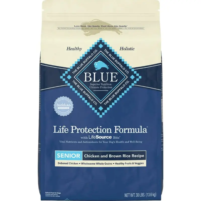 Blue Buffalo Life Protection Natural Chicken & Brown Rice Recipe Senior Dry Dog Food