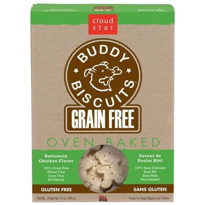 Cloud Star Buddy Biscuits Grain Free Oven Baked Roasted Chicken Dog Treats