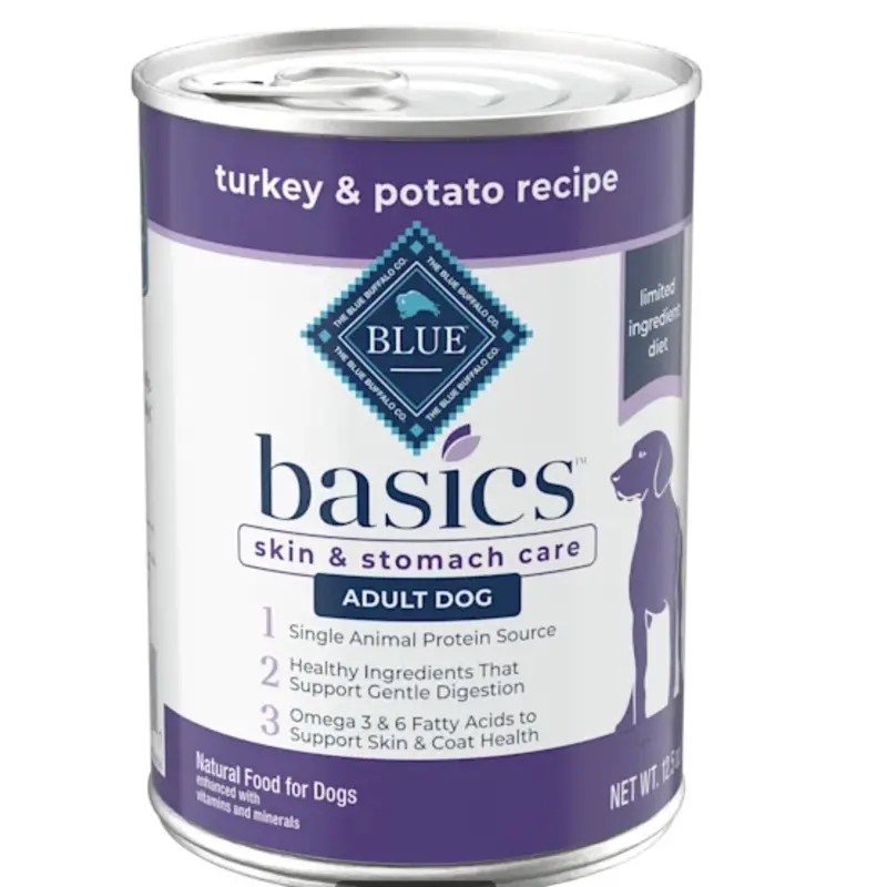 Blue Buffalo Basics Grain Free LID Turkey and Potato Recipe Adult Canned Dog Food