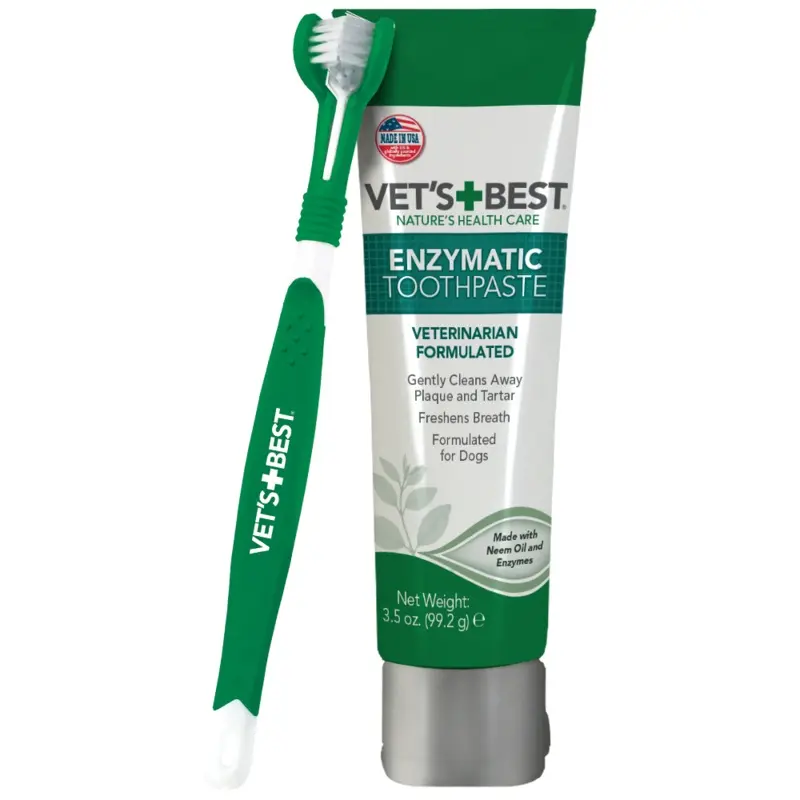 Vet's Best Dental Care Kit with Toothbrush and Gel 3.5oz