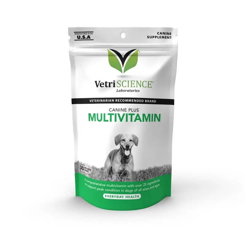 VetriScience Canine Plus Multivitamin for Dogs, Chew, Veggie Flavor 30 Count