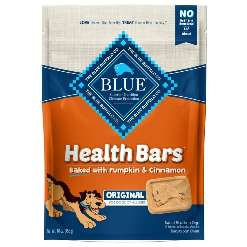 Blue Health Bars Baked With Pumpkin & Cinnamon Dog Treats