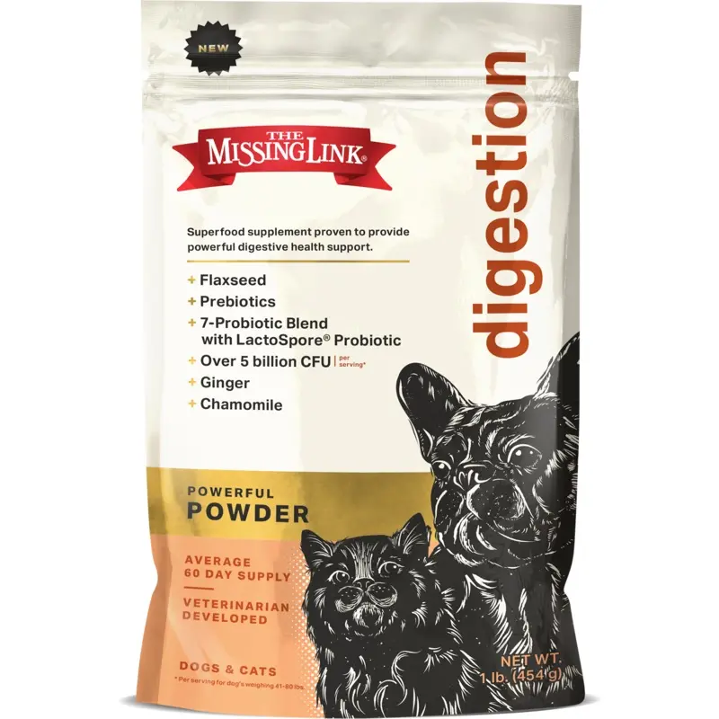 The Missing Link Superfood Powders Digestion Supplement for Dogs and Cats 1 lb. Bag