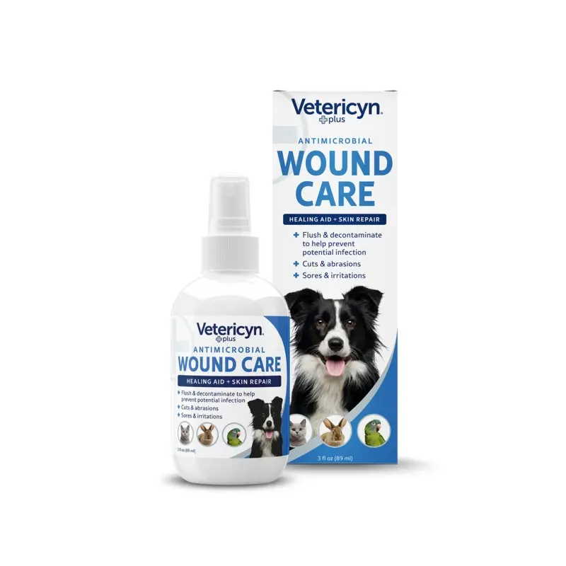 Vetericyn Plus Antimicrobial Dog & Cat Wound Care Spray, 3-ounce