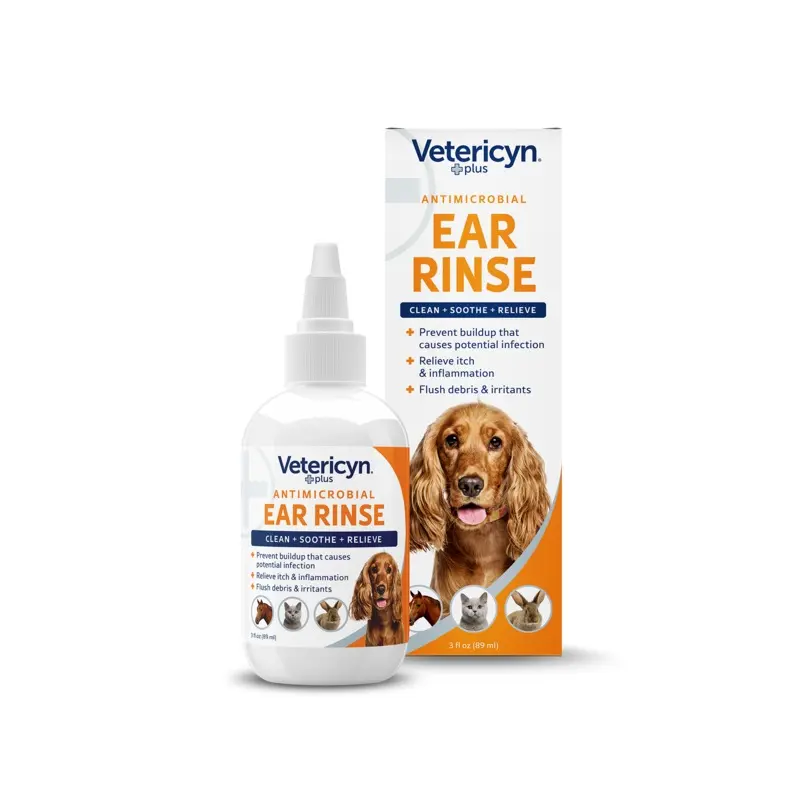 Vetericyn Plus Antimicrobial Ear Rinse for Dogs & Cats, 3-ounce