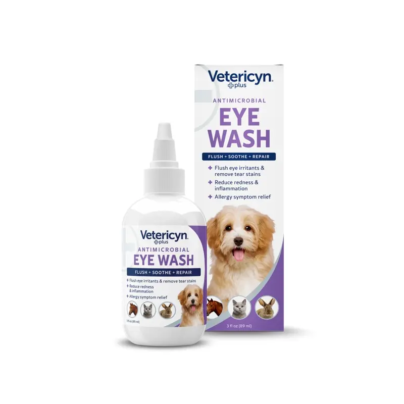 Vetericyn Plus Antimicrobial Eye Wash for Dogs & Cats, 3-ounce