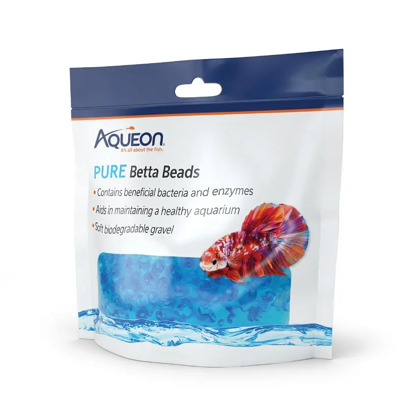 Aqueon Betta Beads, Blue Pouch