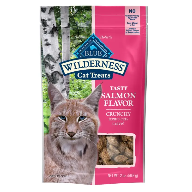 Blue Buffalo Wilderness Crunchy Cat Treats, Salmon 2 oz. Bag