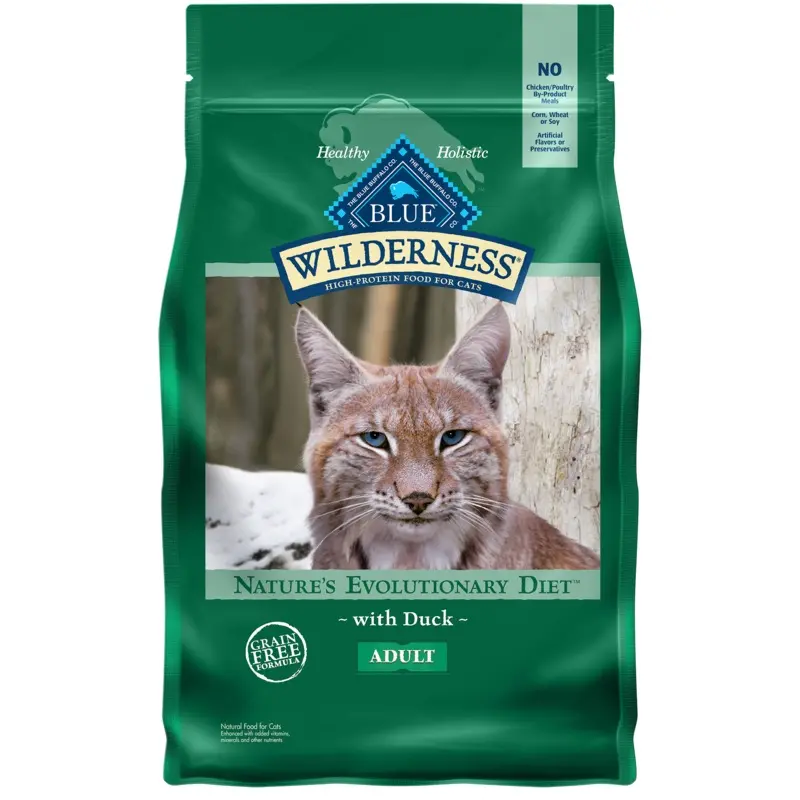 Blue Buffalo Wilderness High Protein, Natural Adult Dry Cat Food, Duck 5 lb.