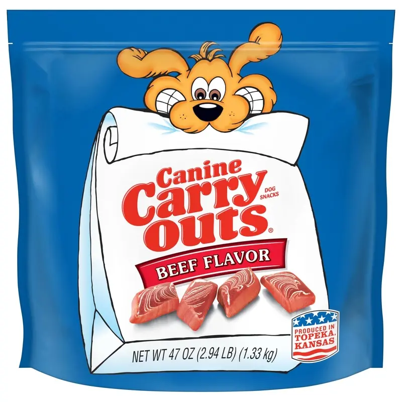 Canine Carry Outs Beef Flavor Dog Treats, 47oz Bag