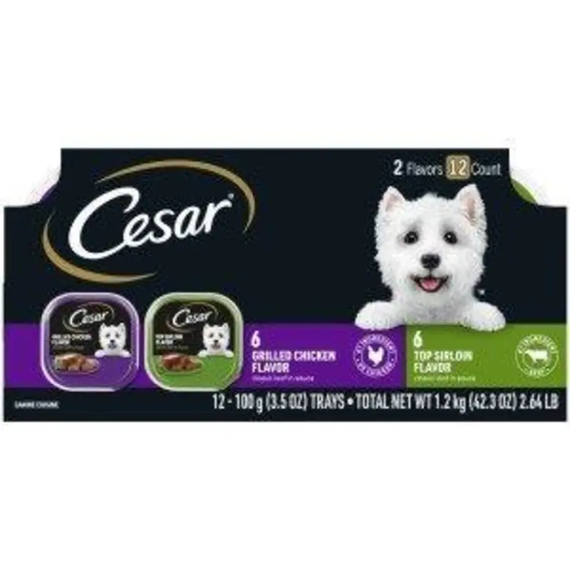 Cesar Chicken &  Sirloin 3.5oz 12ct Pack