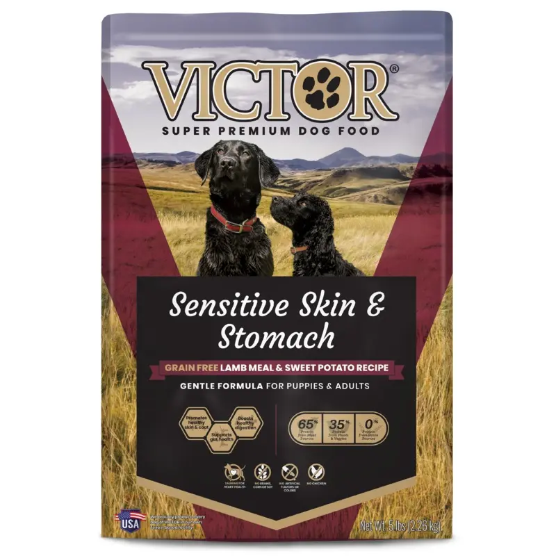VICTOR Sensitive Skin and Stomach Grain Free Lamb Meal and Sweet Potato Recipe 5lb