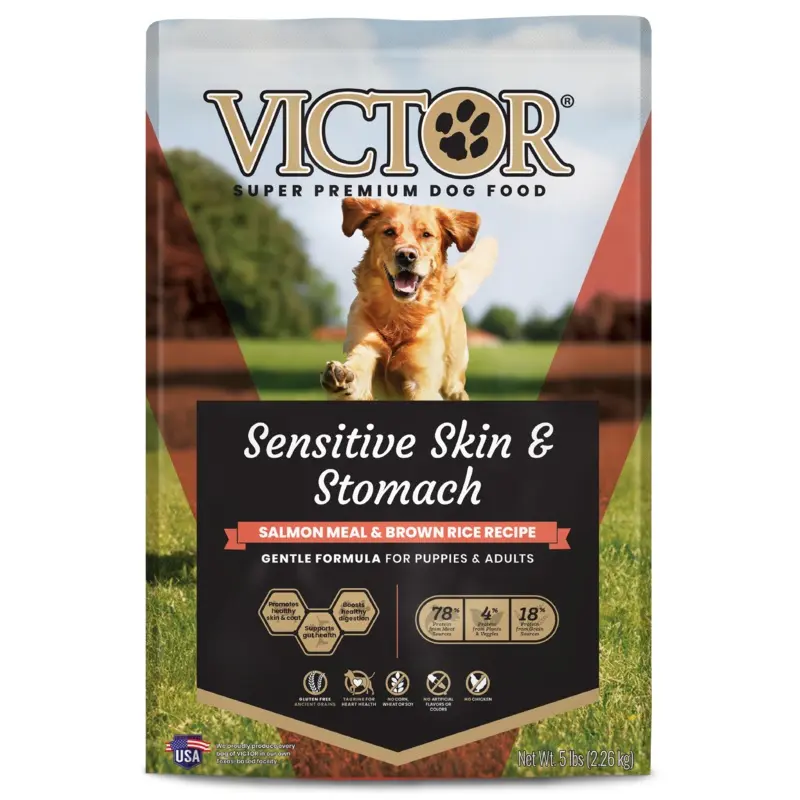 VICTOR Sensitive Skin and Stomach Salmon Meal and Brown Rice Recipe 5lb
