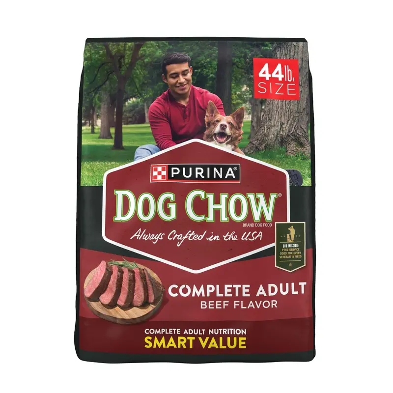 Purina Dog Chow Complete Adult Dry Dog Food Kibble Beef Flavor
