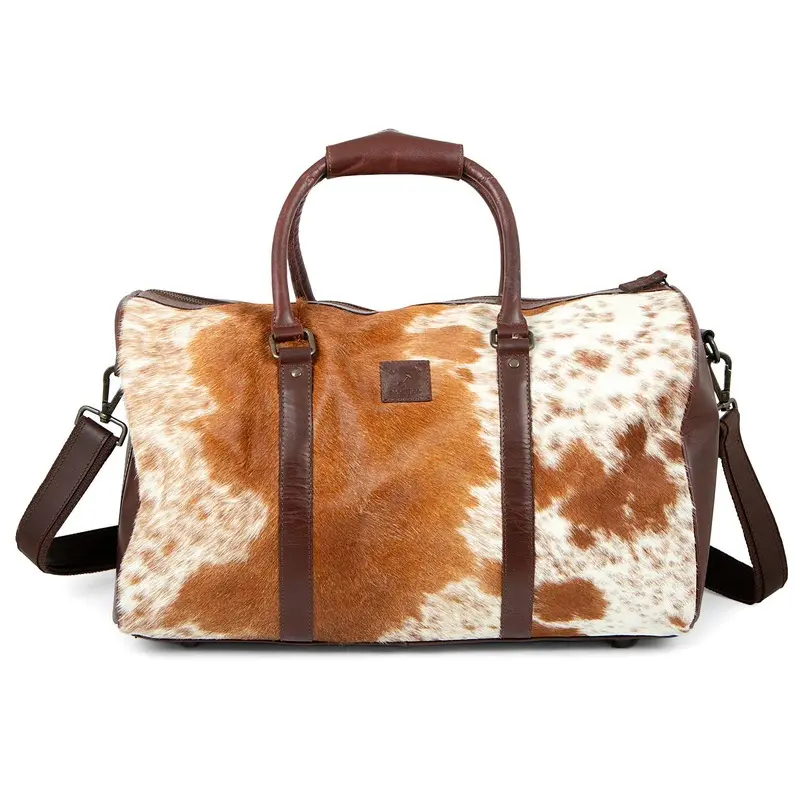 Cowhide Overnight Duffel Bag