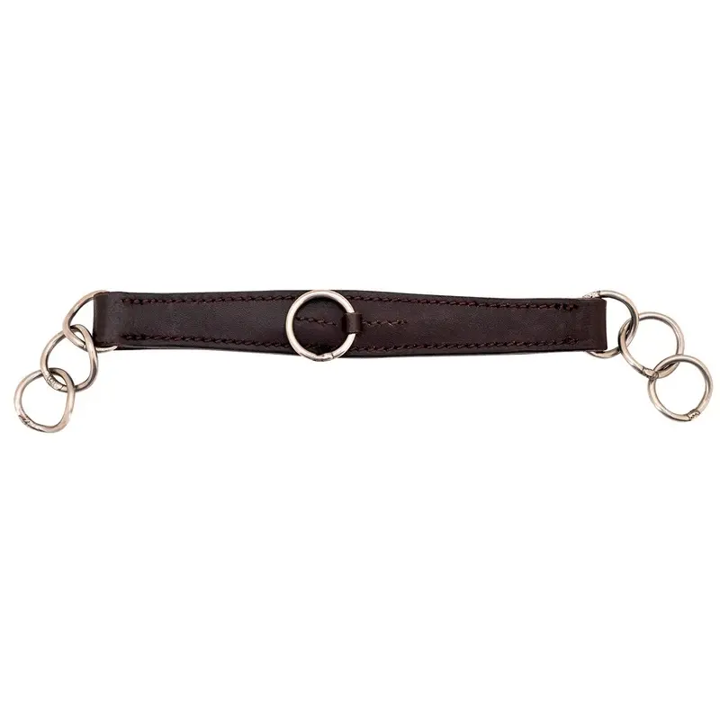 Leather Curb Chain, Full, Brown
