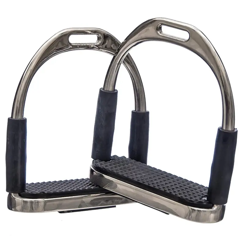 Jeffers Black Safety Stirrups, 4 1/2"