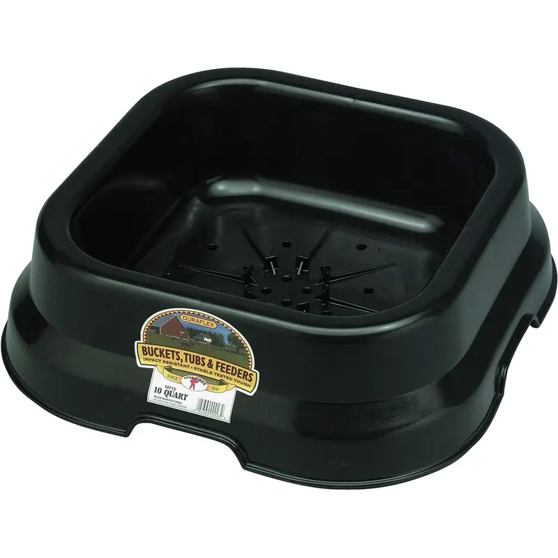Plastic Salt & Mineral Block Pan, 10 qt, Black