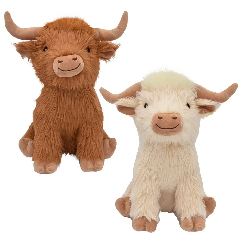 Highland Cow Squeaker Plush Dog Toy