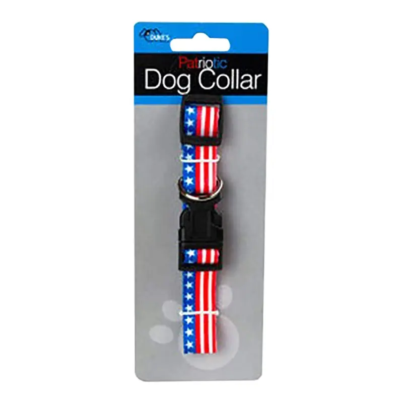 Patriotic Dog Collar, Up to 20"L