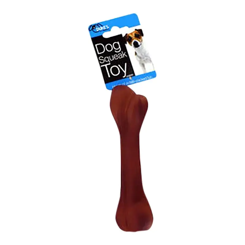Rubber Tree Bone Dog Squeak Toy, 6.25"L