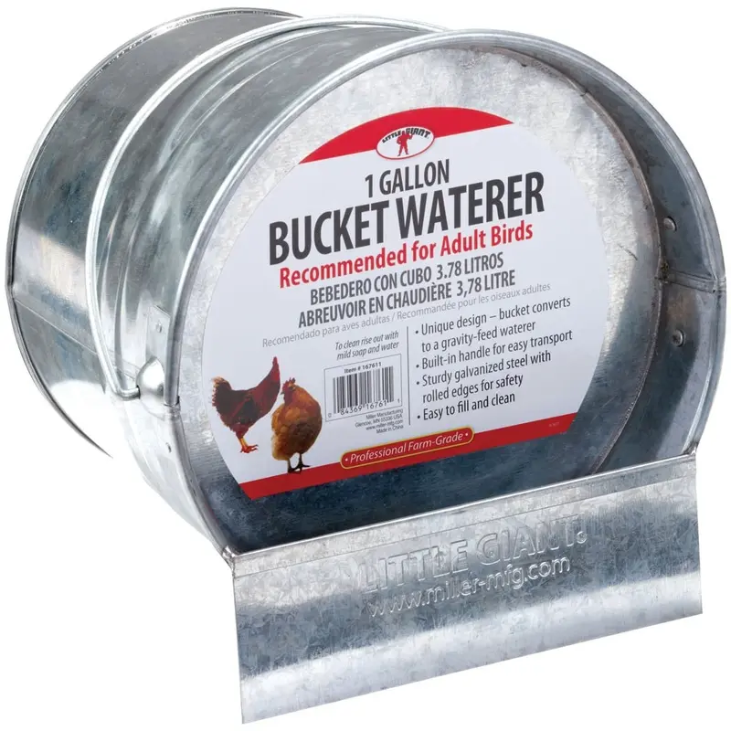 Little Giant Bucket Poultry Waterer, 1 gallon