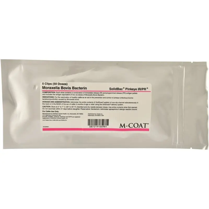 SolidBac Pinkeye IR/PR for Cattle, 50 dose