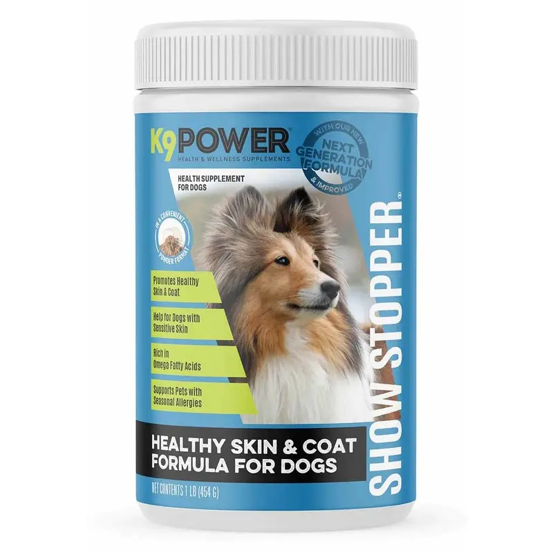 K9 Power Show Stopper Skin & Coat Supplement for Dogs