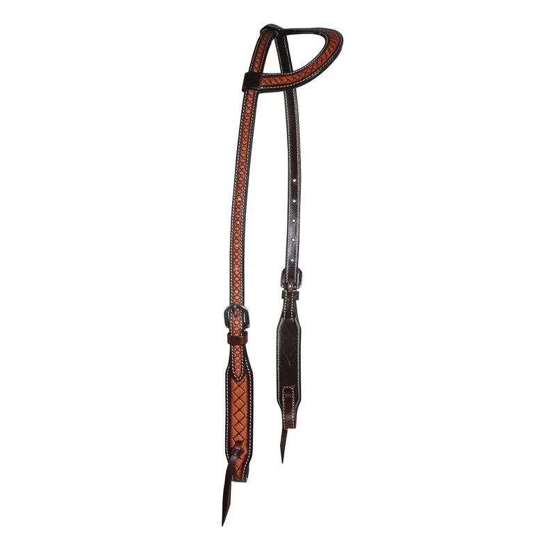 Professional's Choice Crosshatch One Ear Headstall, Brown