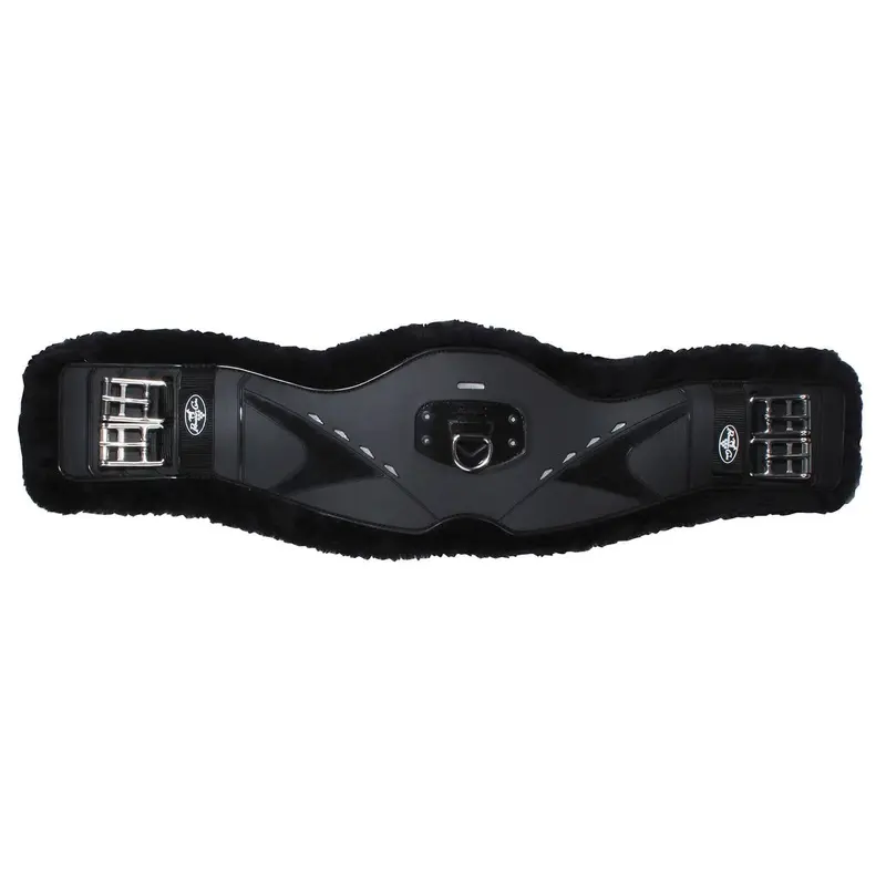 Professional's Choice Fleece Contoured Dressage Girth, Black