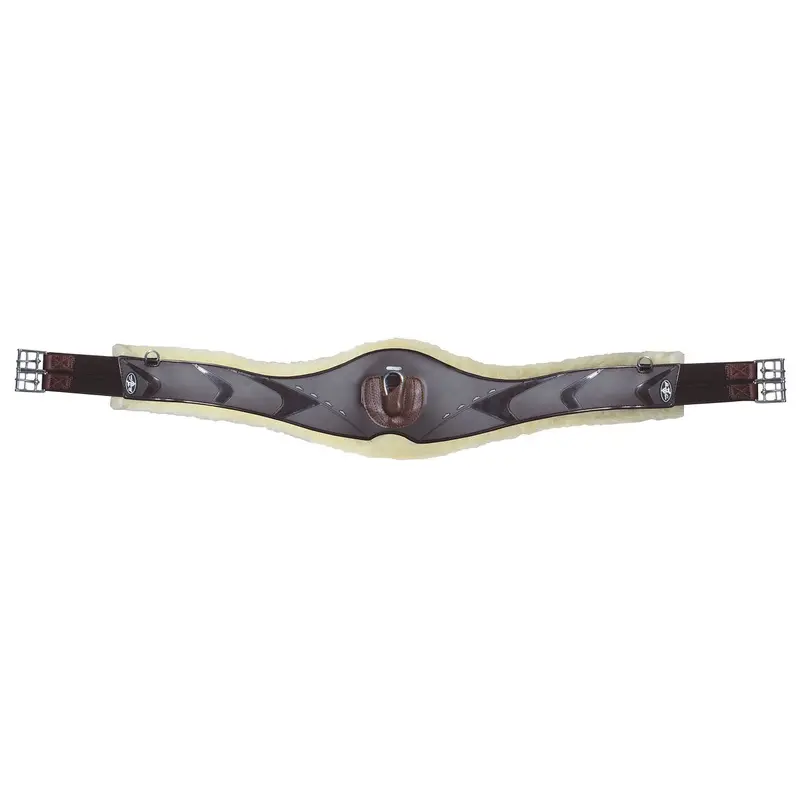Professional's Choice Fleece Contoured Jump Girth, Chocolate