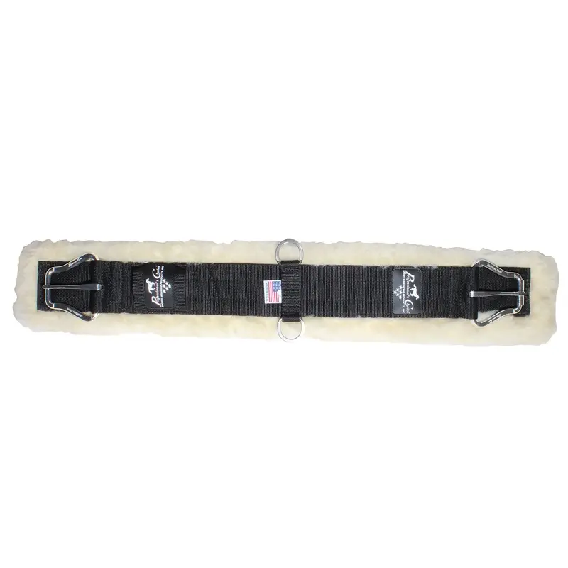 Professional's Choice Wooled Lambskin Western Cinch, Black