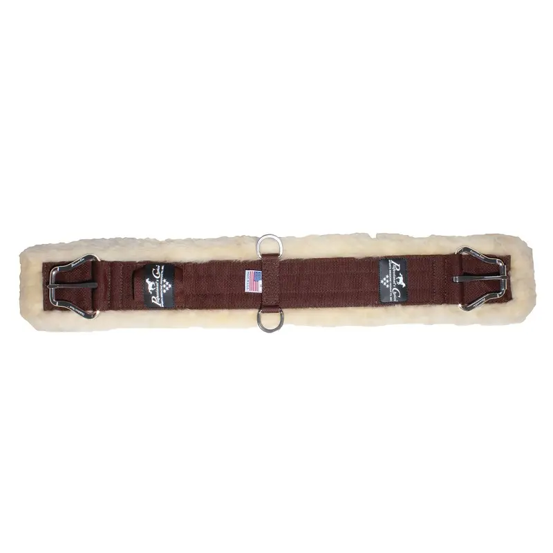 Professional's Choice Wooled Lambskin Western Cinch, Brown