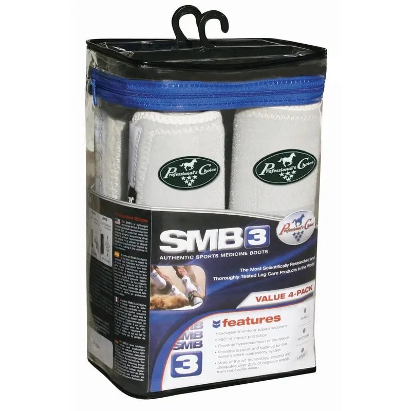 Professional's Choice SMB 3 Spots Medicine Boots for Horses Value Pack (set of 4)