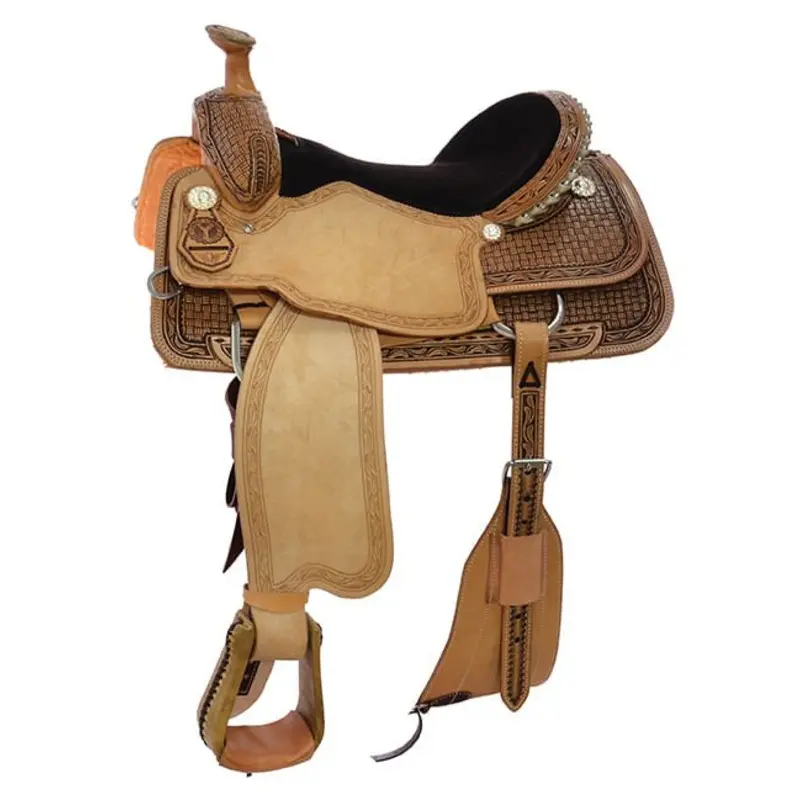 Circle Y Custom Briscoe Roping Saddle, Wide, Antique