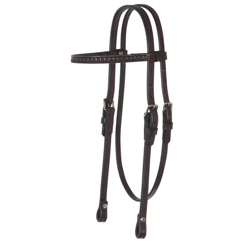 Circle Y Shell Tooled Browband Headstall