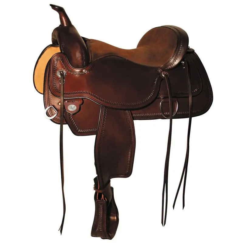 Circle Y Topeka Flex2 Trail Saddle, Wide, Walnut